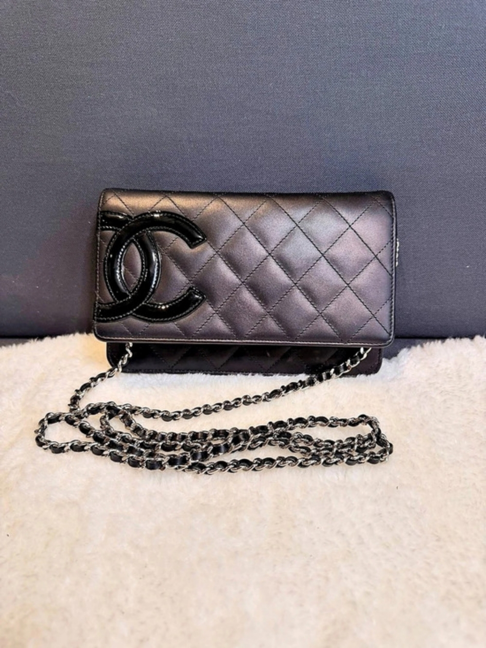 Chanel Timeless CC Wallet on Chain WOC Black